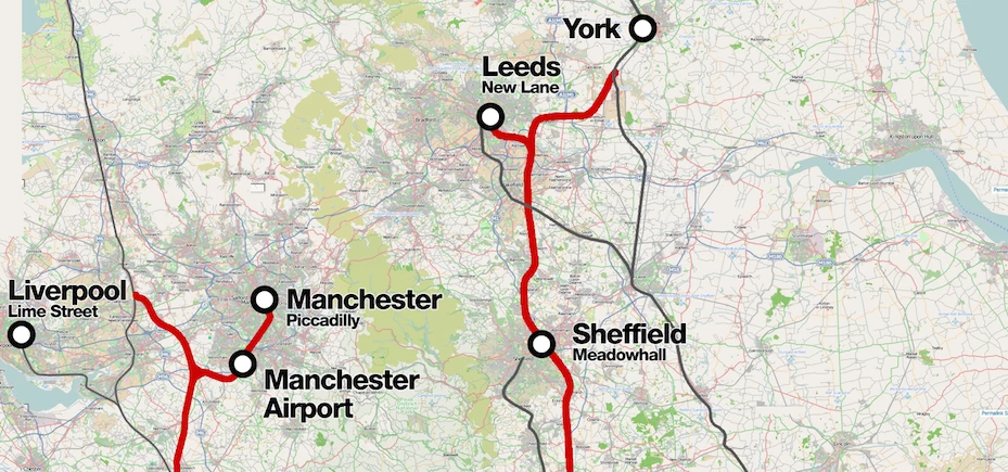The HS2 will connect North West and Yorkshire-based locations with Birmingham and London. 