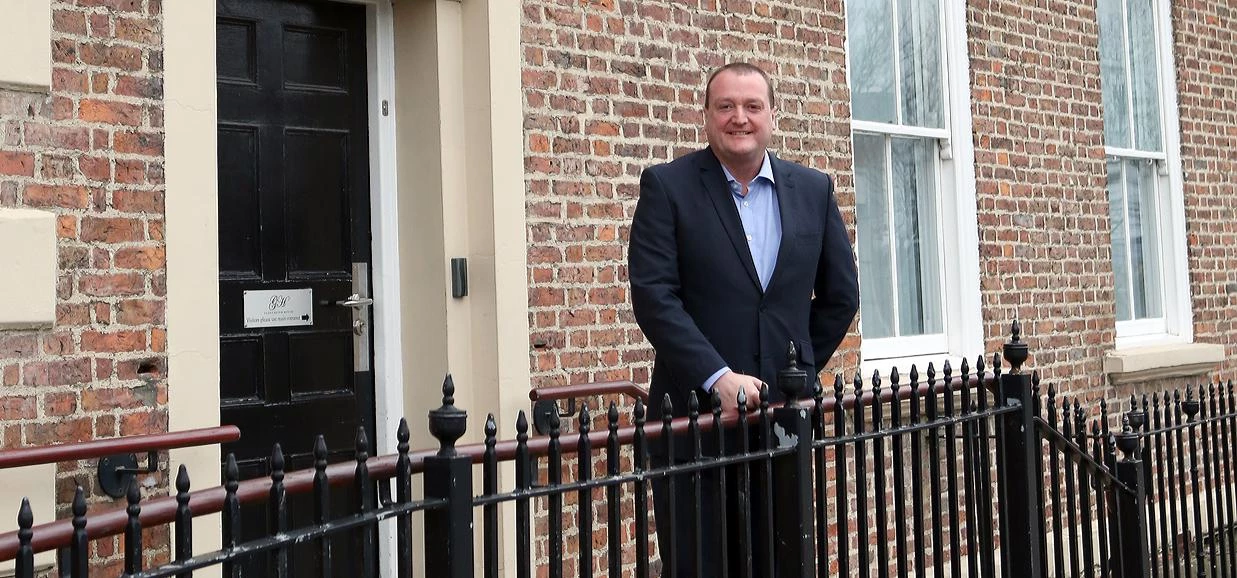 Jeff Highfield, Managing Director for Gloucester House outside the building
