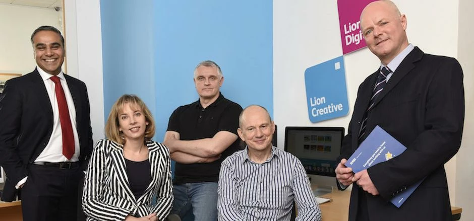 L to R: Pritesh Lad Royal Bank of Scotland, Natasha Goldring Lion Creative, Sean Thompson (seated at
