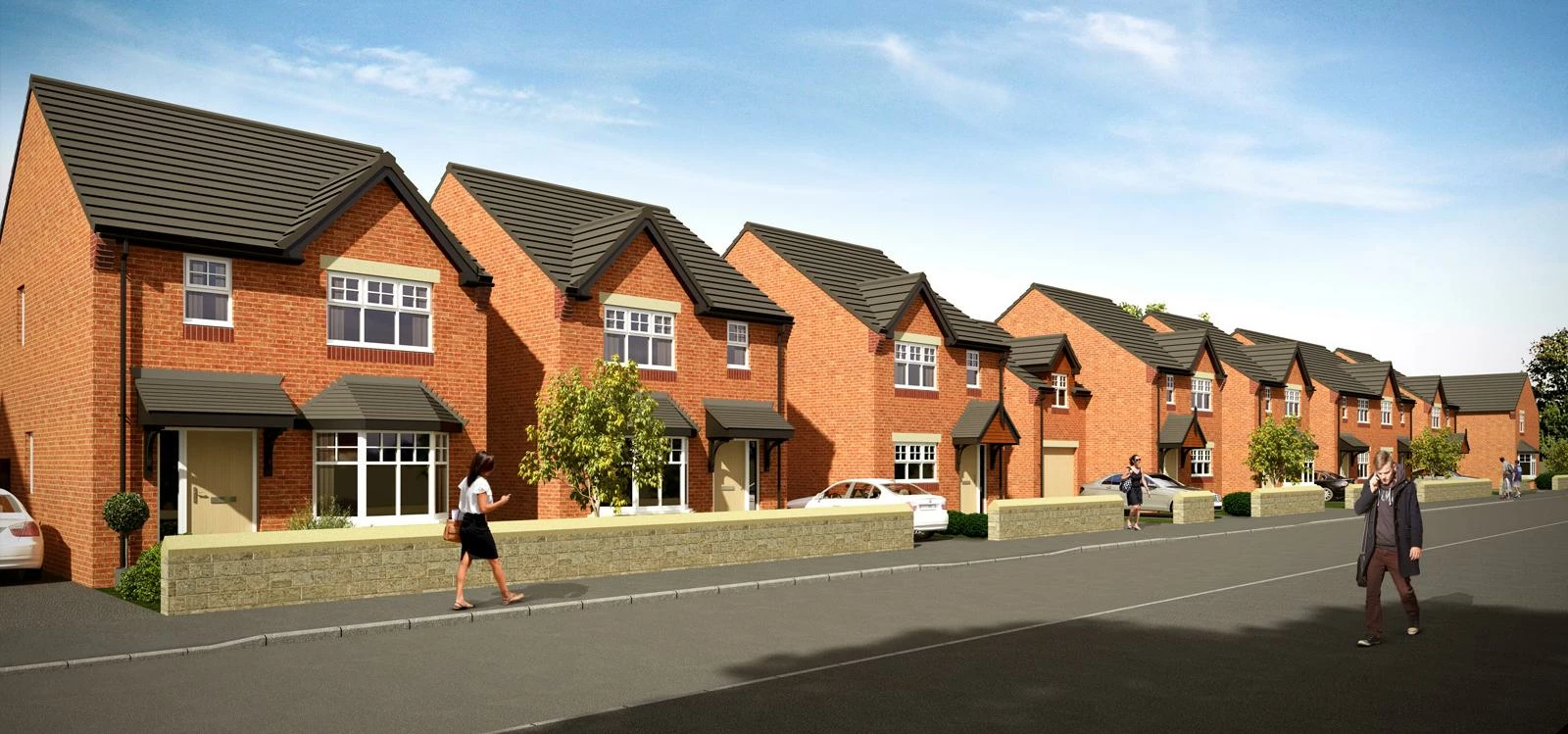 An artist's impression of the new Oldham houses