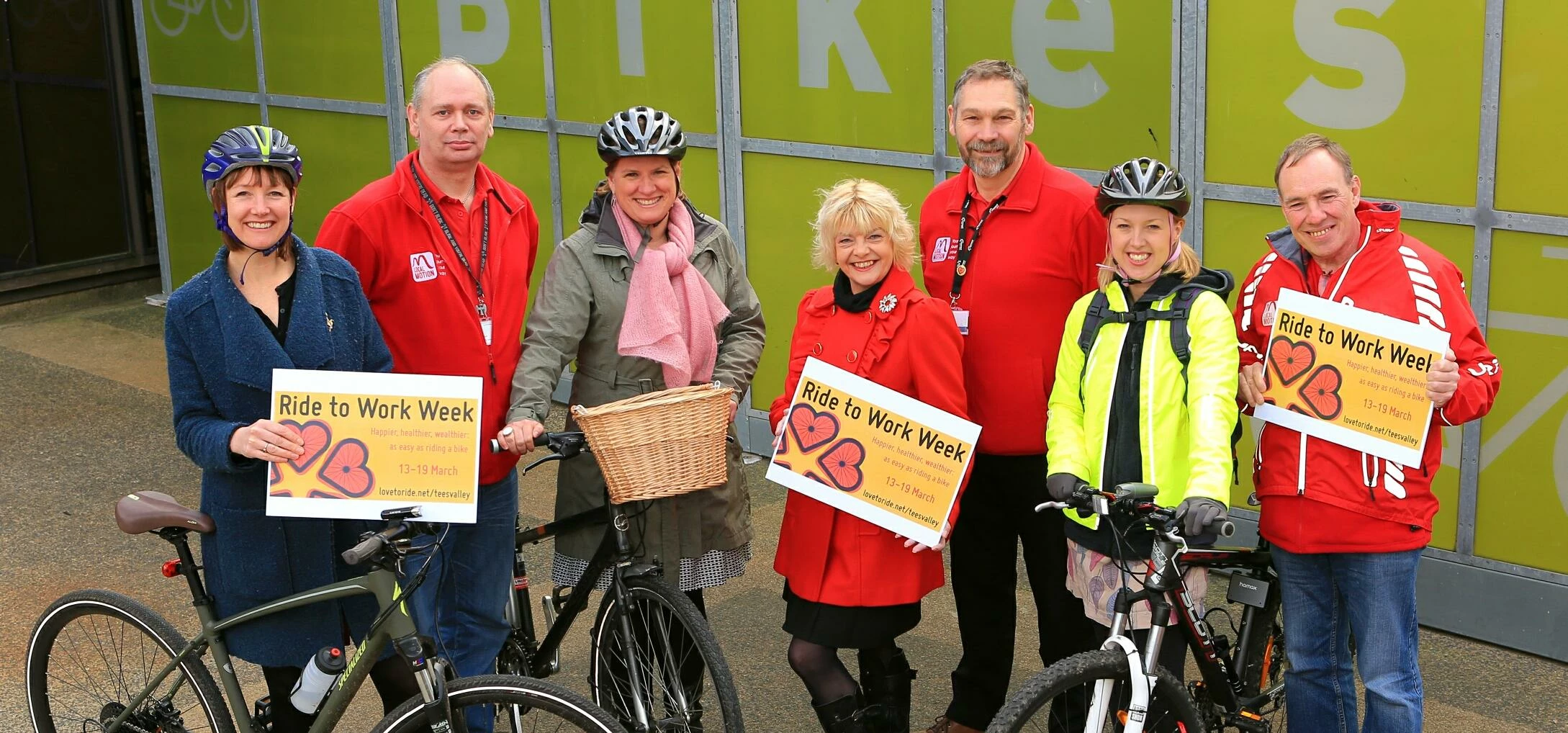 The Local Motion and Connect Tees Valley Team get ready for Ride to Work Week 2017