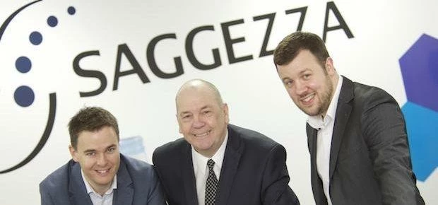 (from left to right) Martin Williams (Saggezza UK managing director), Sunderland City Council Leader