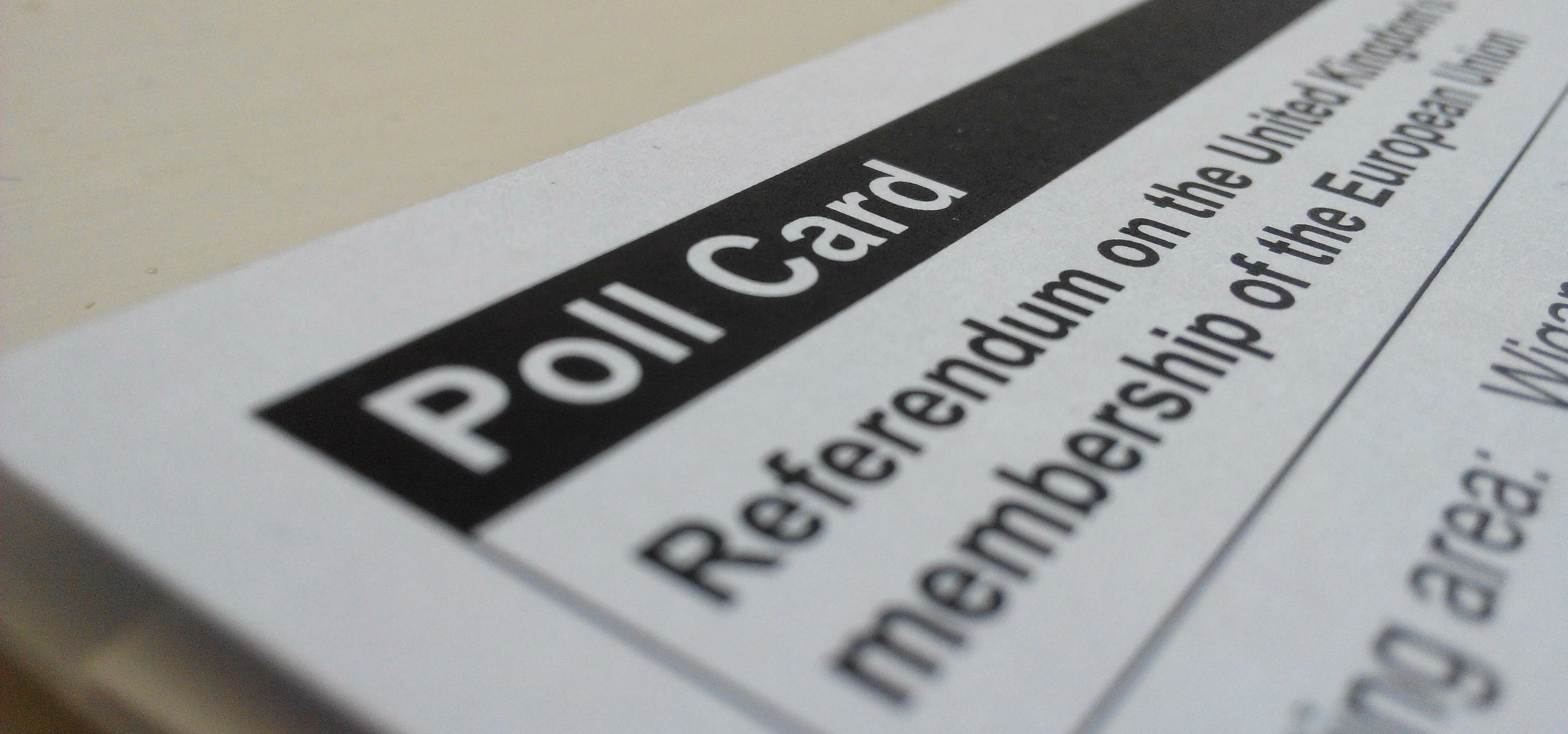 Poll Card EU referendum