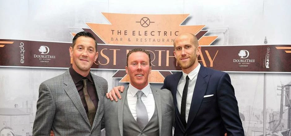 Leigh Hall and Dean Wann of Manorcrest Group, and Richard Farrar, managing director of Leaf Hospital
