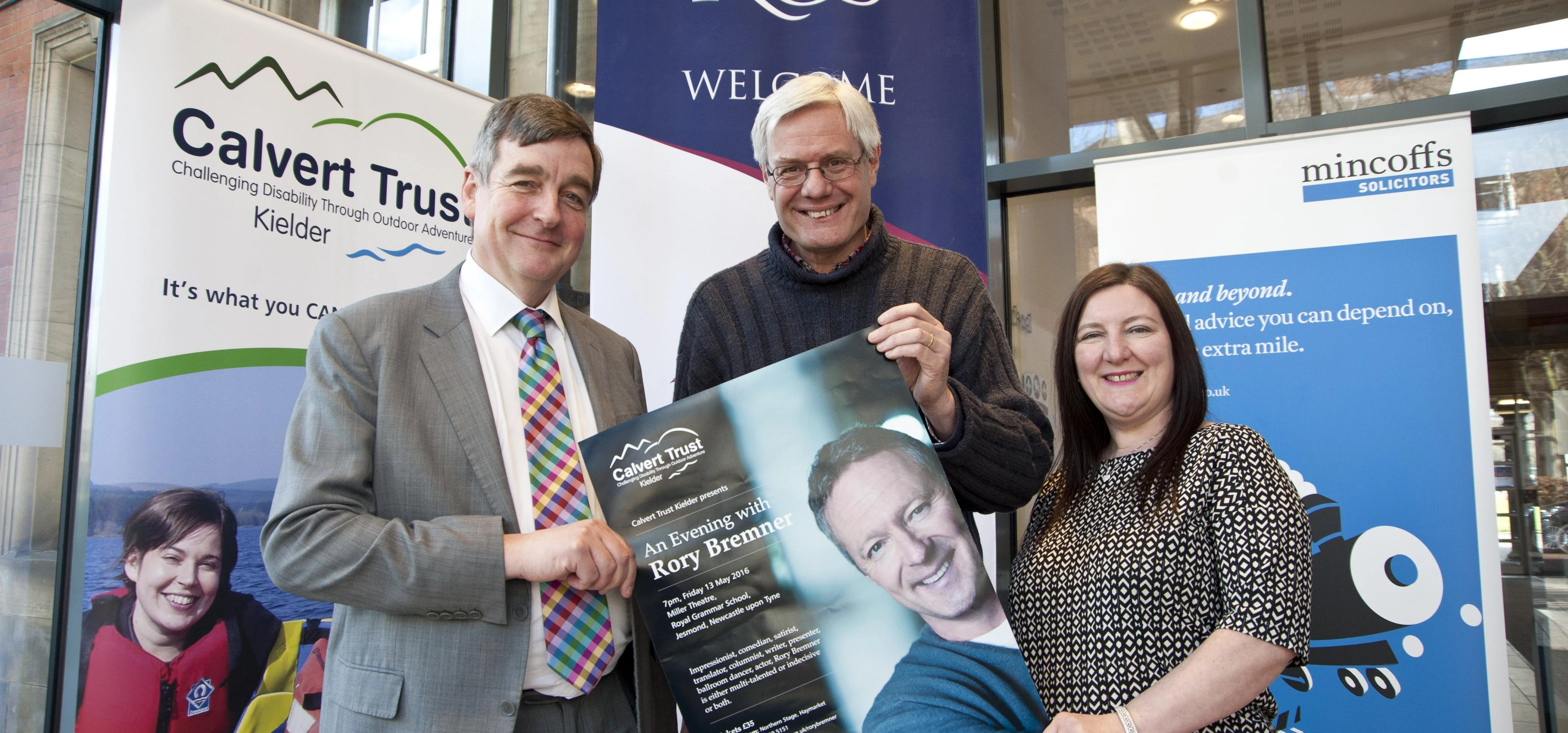 L to R: Dr Bernard Trafford, Headmaster, RGS Peter Cockerill, chief executive, Calvert Trust Kielder