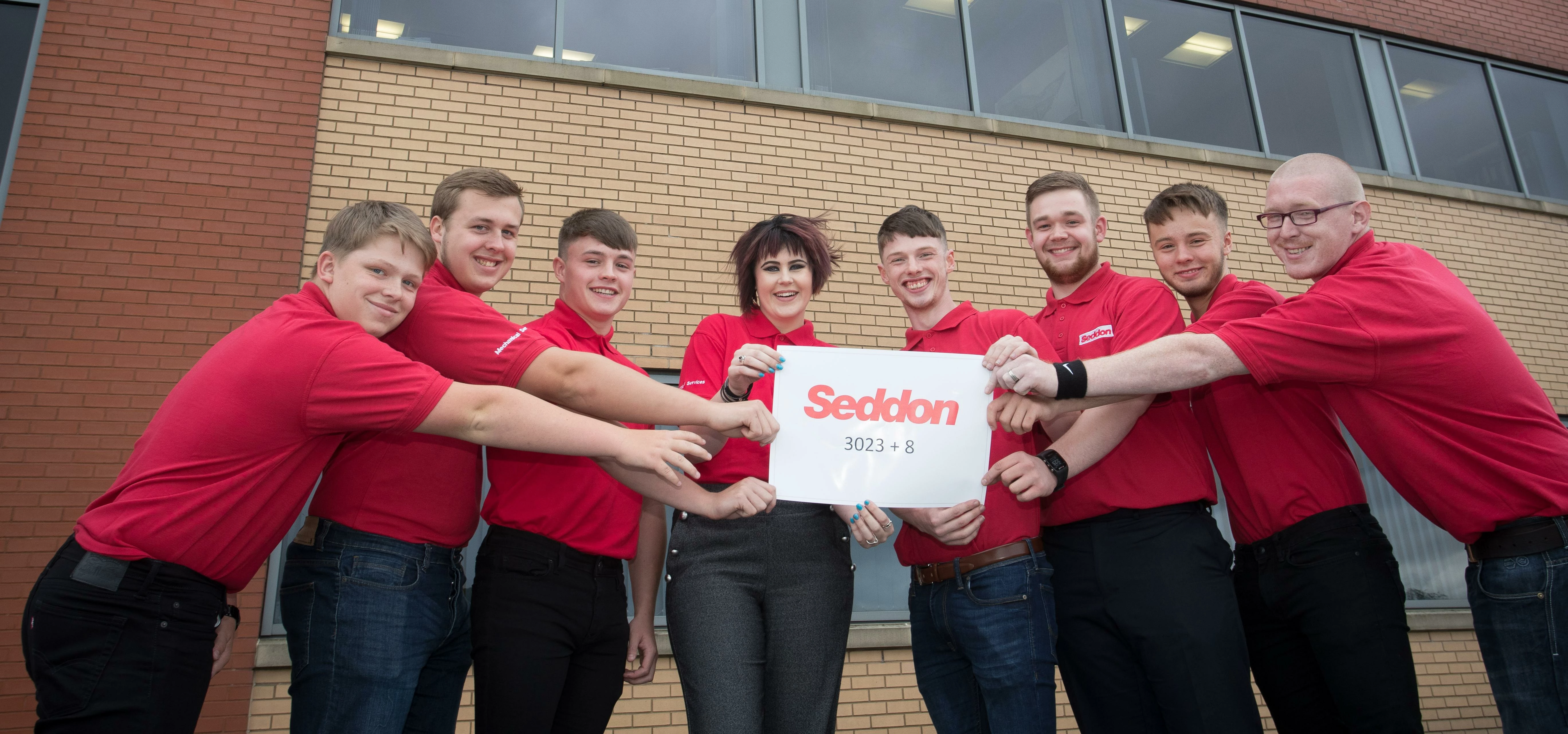 (from right to left) Joe Hewitt, Tom Crook, Robert Crompton, Olivia Talbot, Dominic McLaughlin, Josh