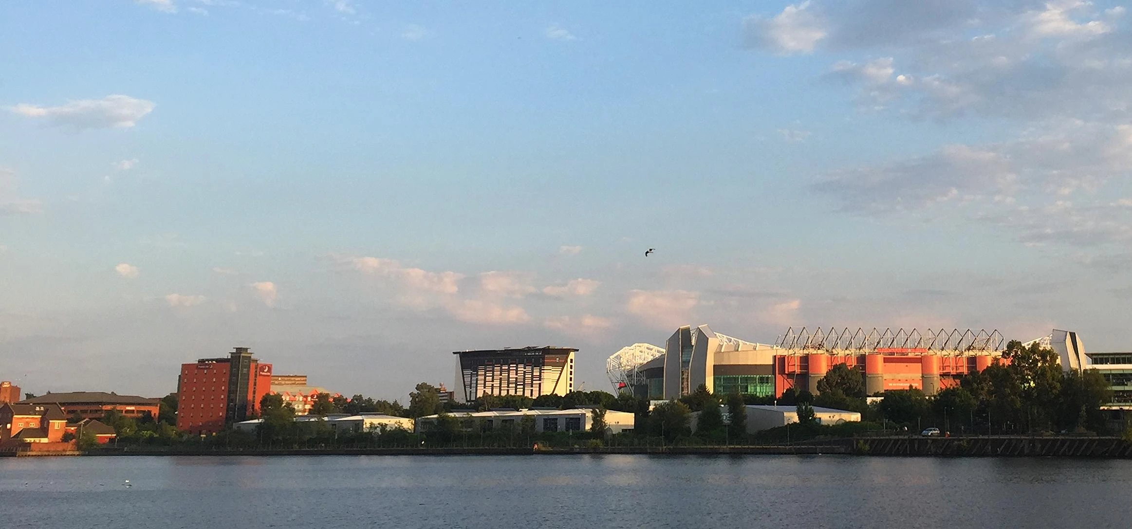 View over to Old Trafford from Salford Quays