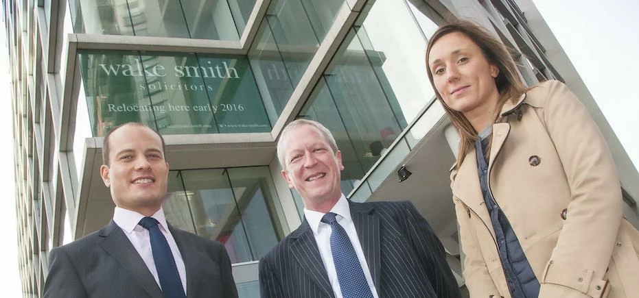 Guy Cooke of BNP Paribas with Nick Lambert of Wake Smith and Rebecca Schofield of Knight Frank at Ve