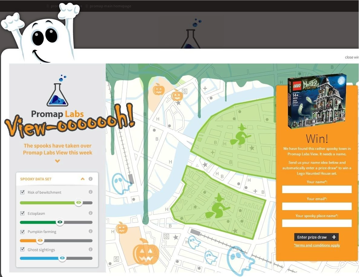 'Spookmap' on Promap Labs for Halloween