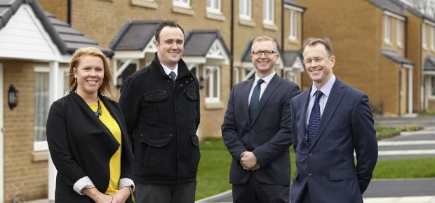 L-R - Lisa Hogarth, Leigh Cresswell, Matthew Spawton, Partner Construction and Paul Graves HCA