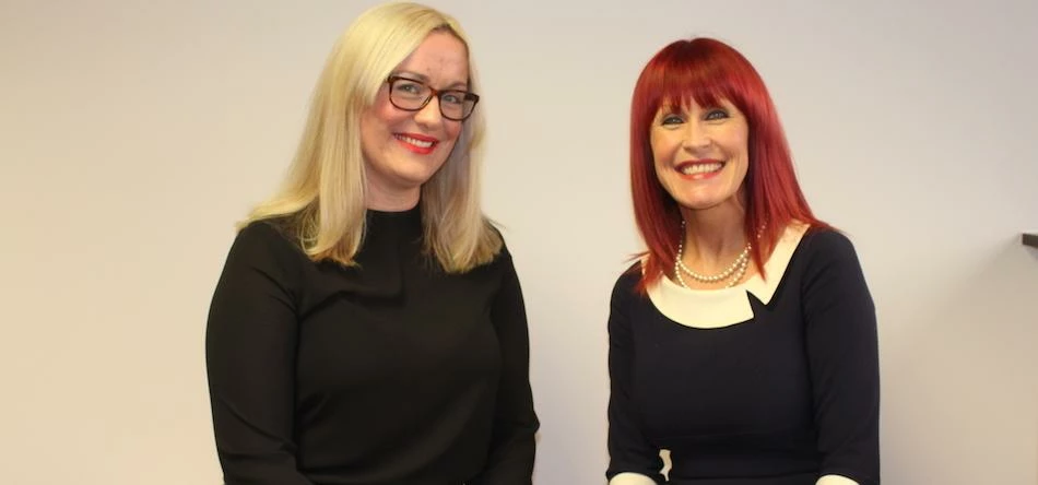 Maureen Wright, Managing Director of Westray Recruitment Consultants with Gemma Maughan, HMY HR Mana