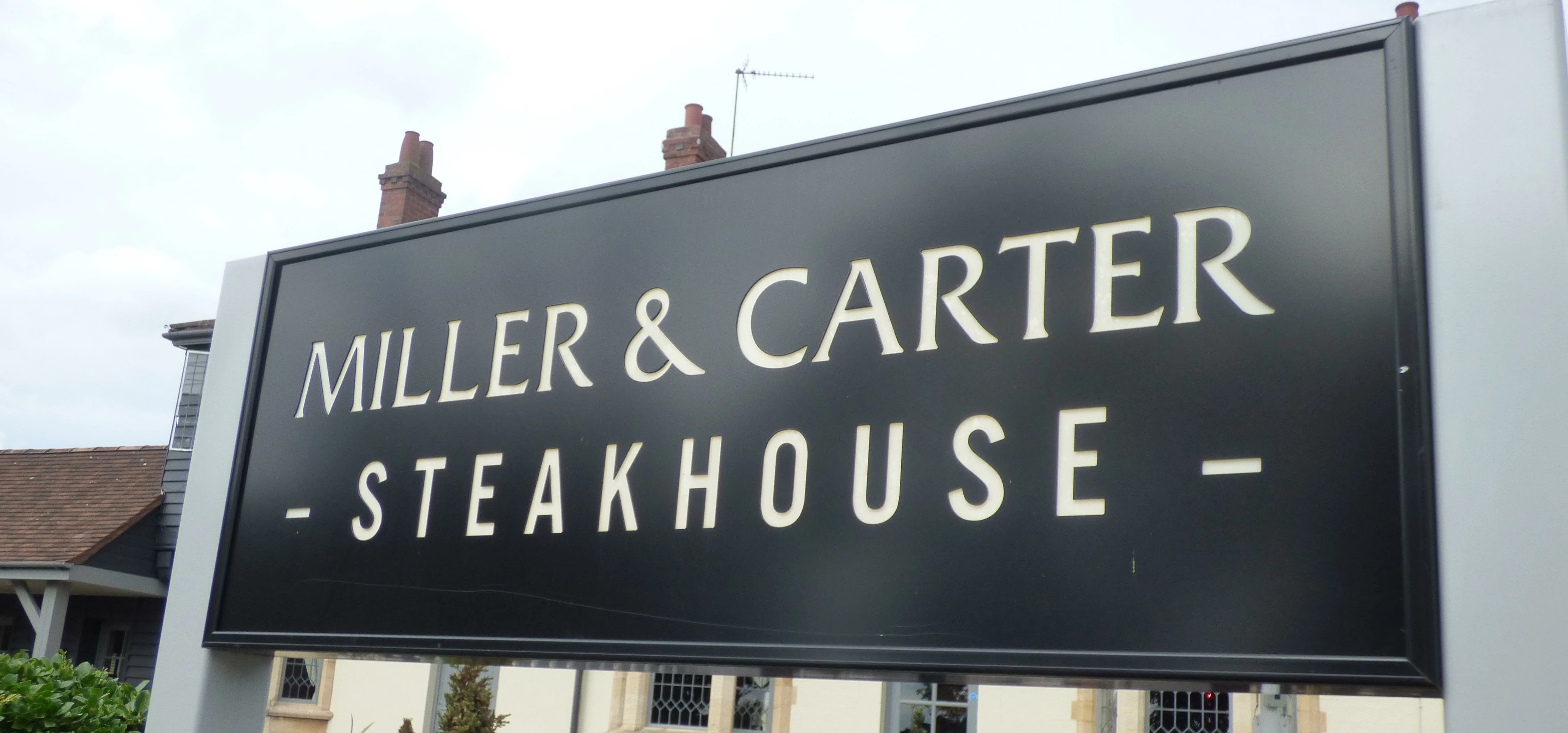 Miller & Carter Steakhouse - Hagley Road West, Bearwood - sign