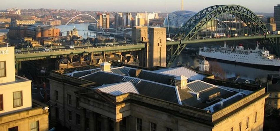 Newcastle/Gateshead view from Castle Keep. Source: Wikimedia, licensed for reuse