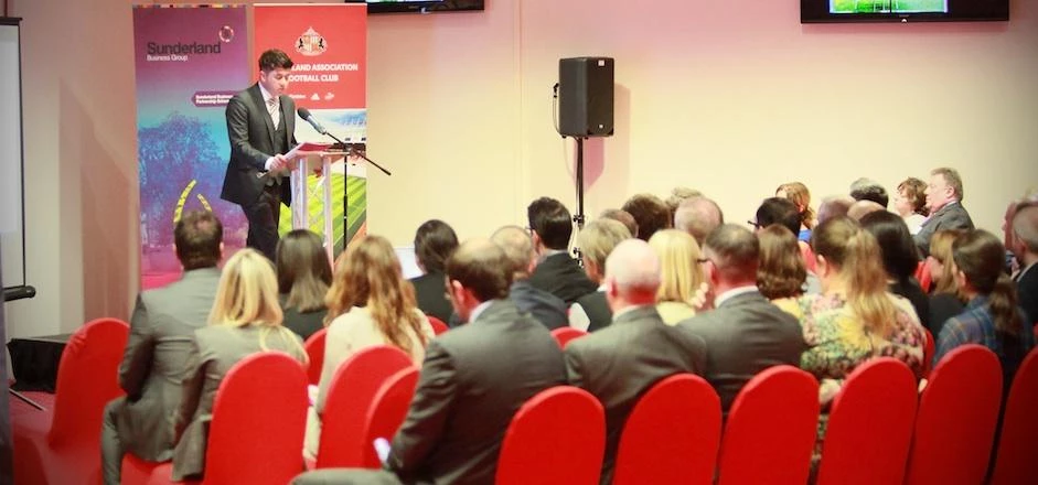 Urging collaboration: business gathered at Sunderland's Stadium of Light for the event