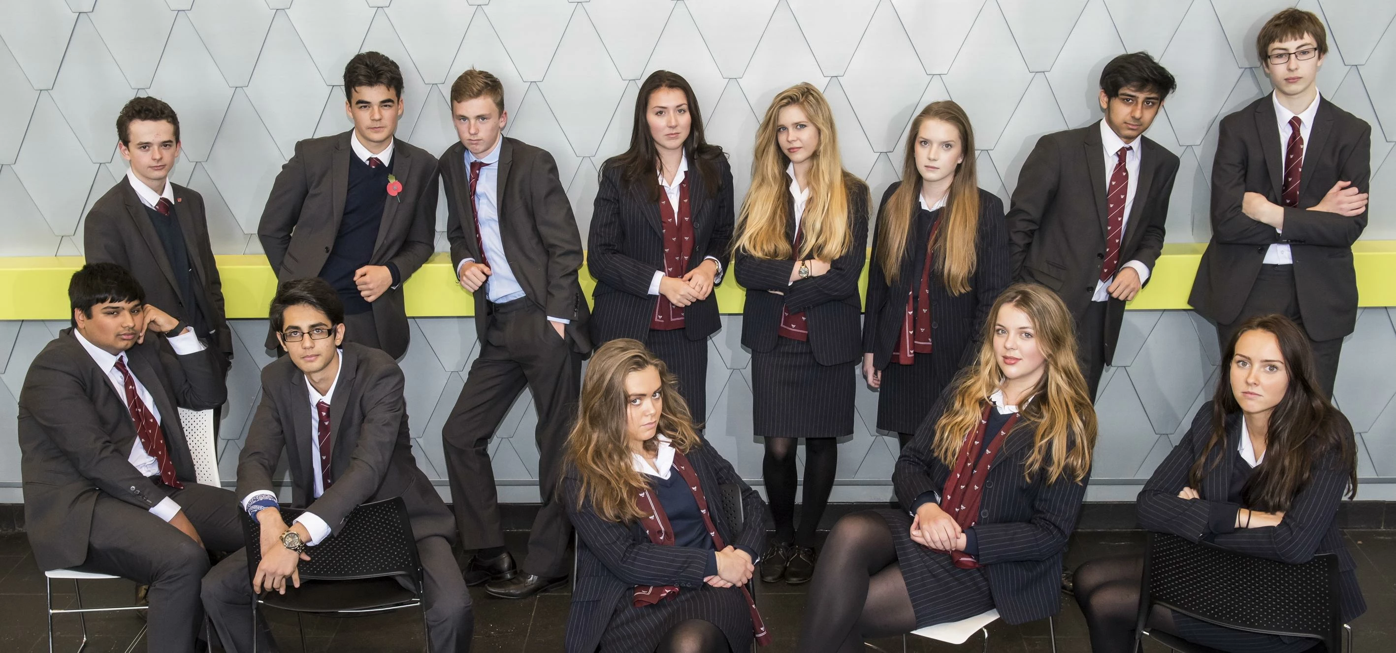 Students at Yarm School taking part in their own version of The Apprentice