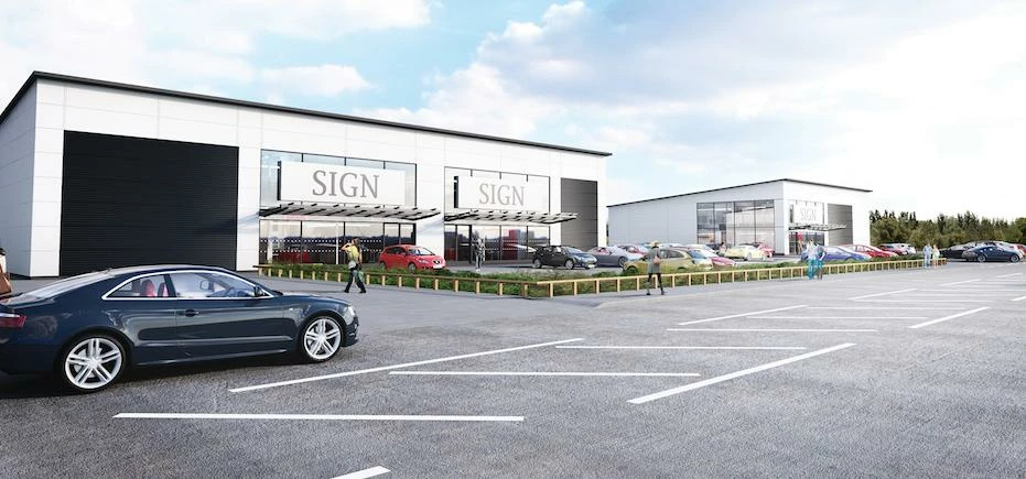A former car showroom site in Brighouse will be turned into a new retail scheme. 