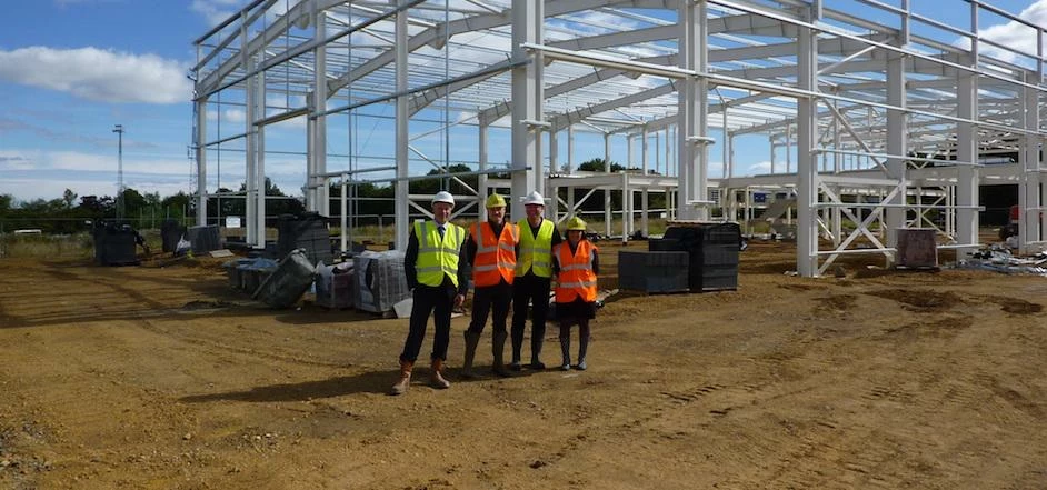 left to right: Richard Farrey of Silverstone Building Consultancy with Simon Sumner, Ian Buckle and 