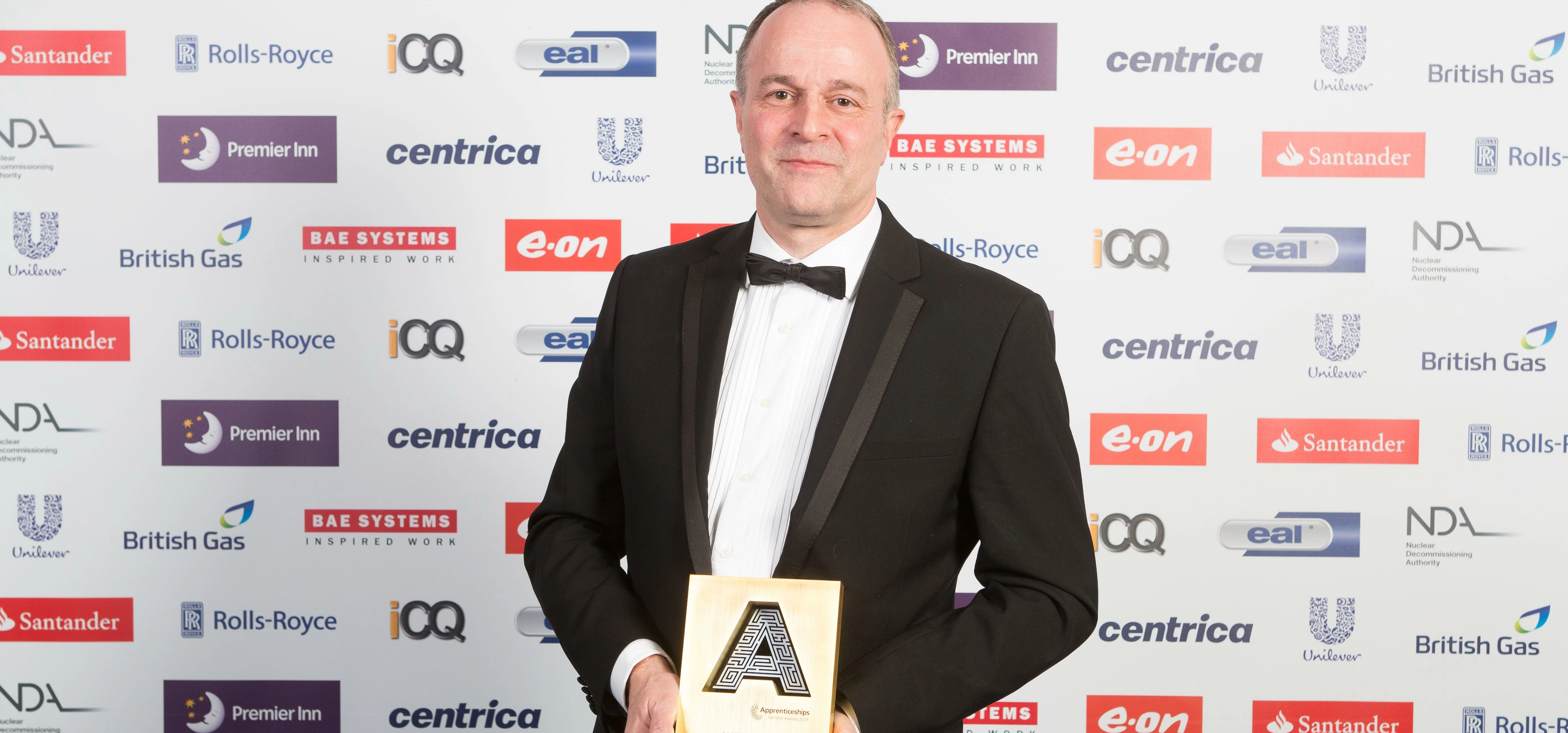 Peter Anderson of Troup Bywaters and Anders wins the The British Gas Award for Medium Employer of th
