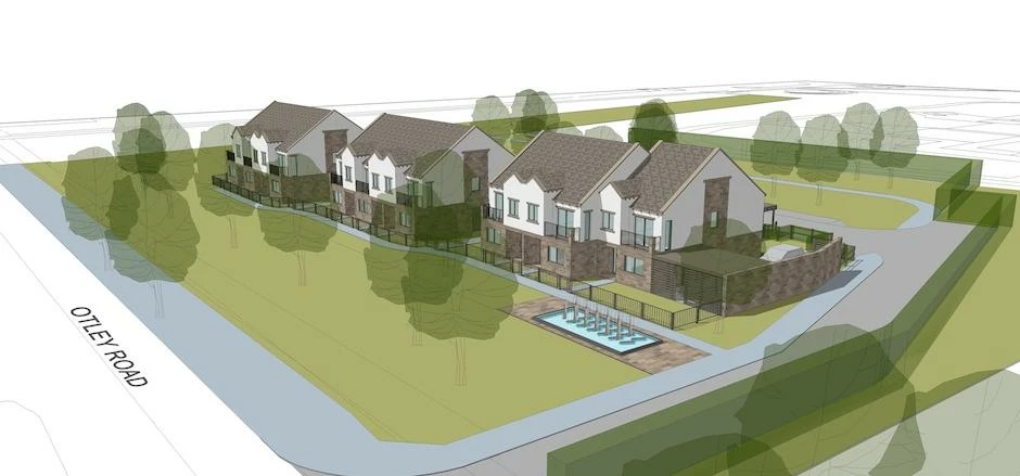 CGI of the Otley Road development in Harrogate.