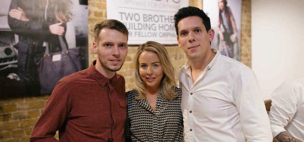 Paul Forkan, Lydia Bright and Rob Forkan at the launch of Gandys in Spitalfields.