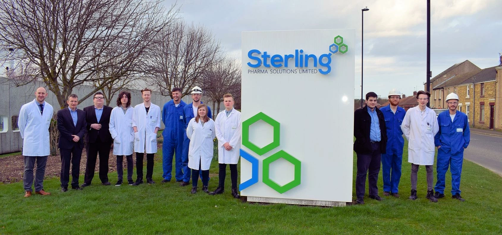 From left to right: Chris Wiper, training manager at Sterling, Kevin Cook, CEO of Sterling Pharma an