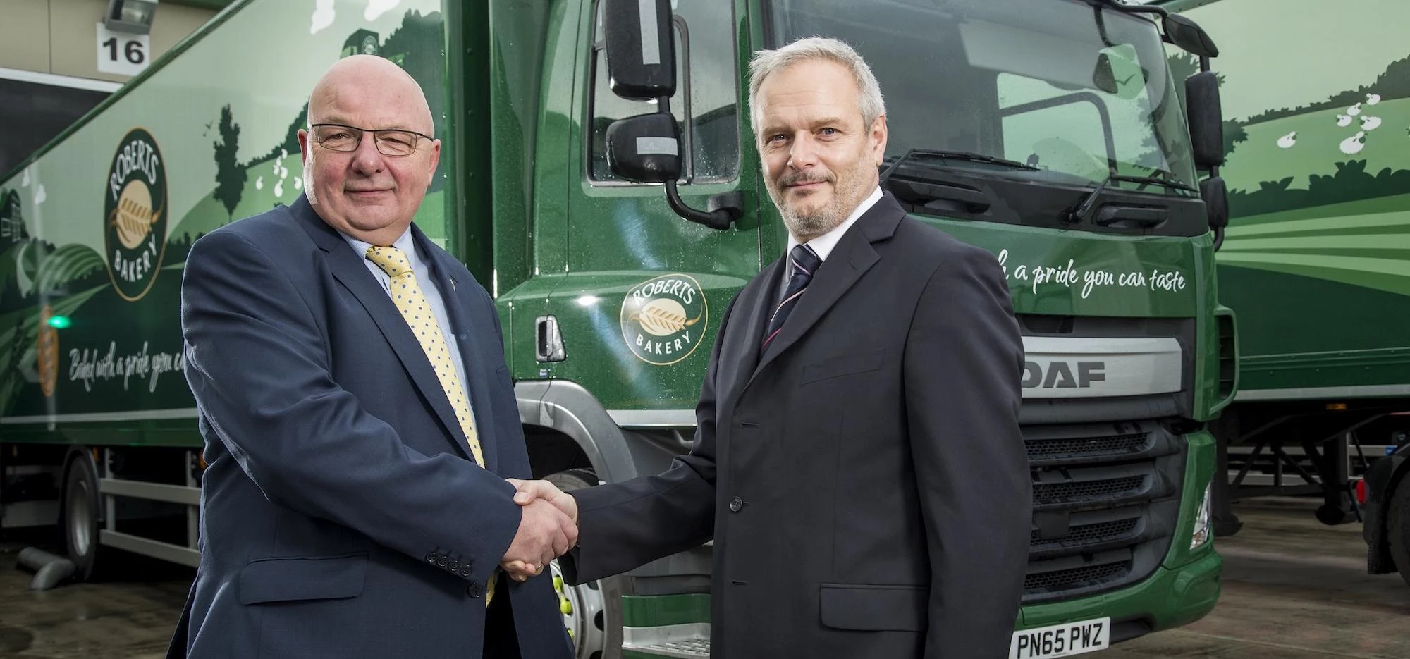 Ian Firth (left), Divisional Development Manager for Bibby Distribution in Scunthorpe and Mark Owen,