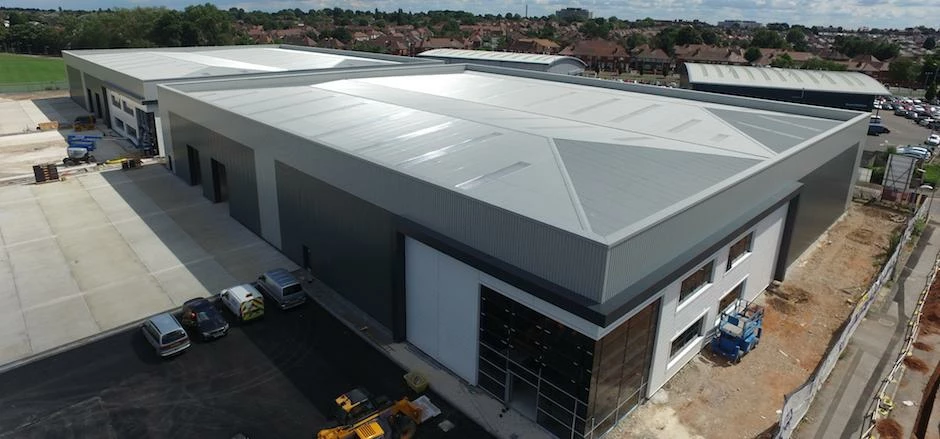 The soon-to-be completed warehouse units at Parkside Business Park, Doncaster.