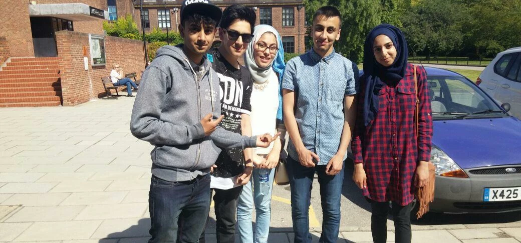 University of Hull summer school success pictured left to right Abbas Saeed, Adeel Zaman Hijab Mahmo