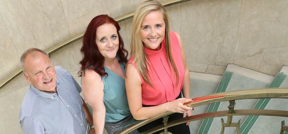 L to R: Estate manager, Eddie Humphries; Aly Lowson and Jen Boyle of Tensor Marketing