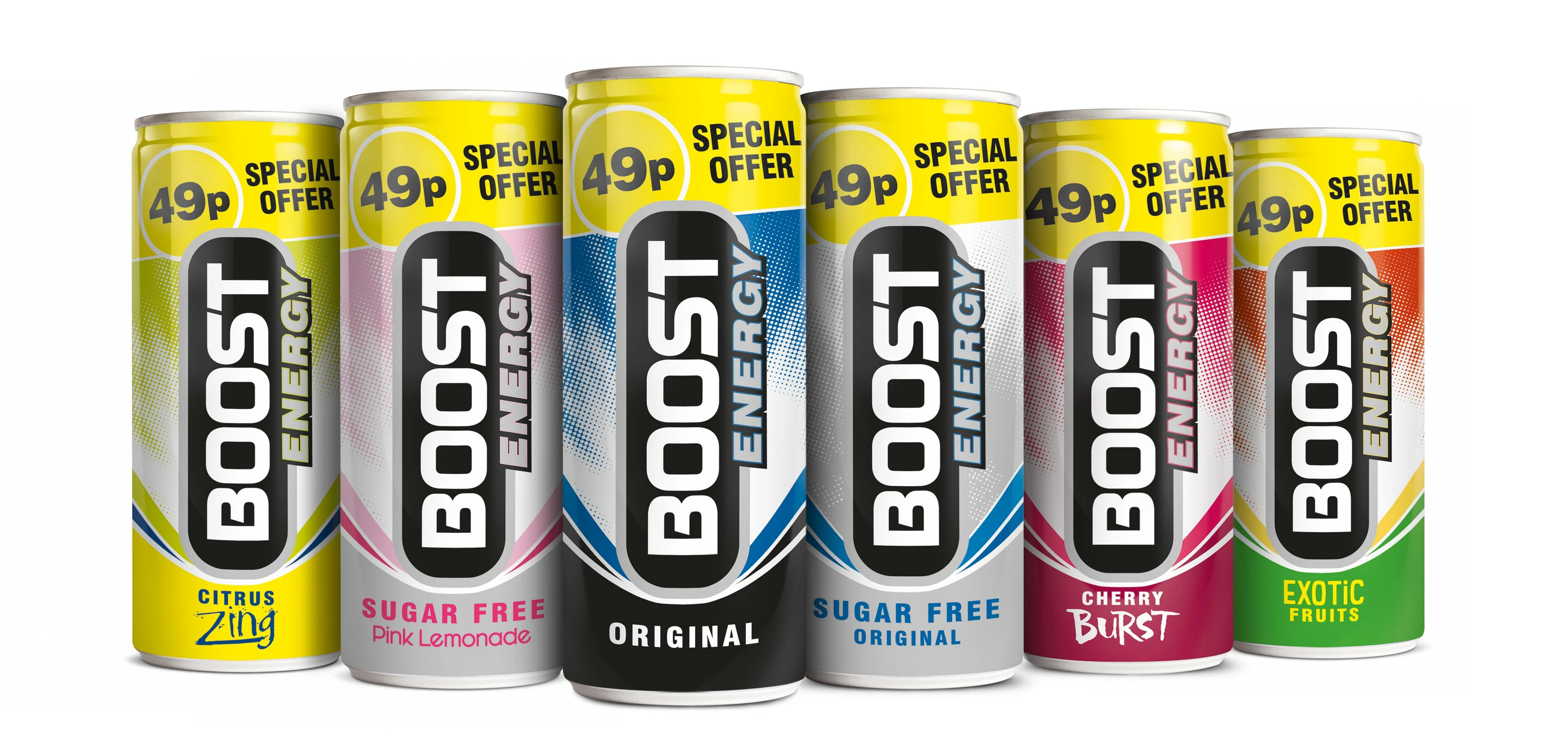Boost energy drink range