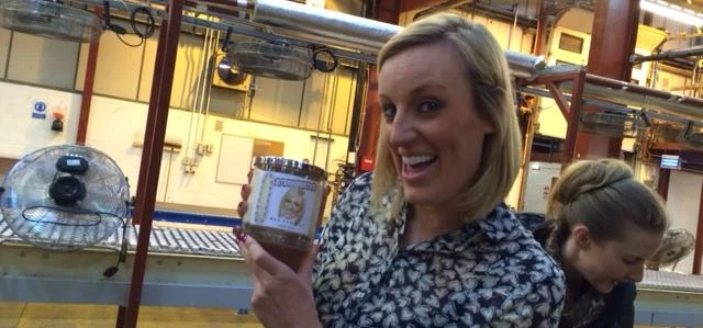BBC's Steph McGovern with her specially commissioned Wax Lyrical candle