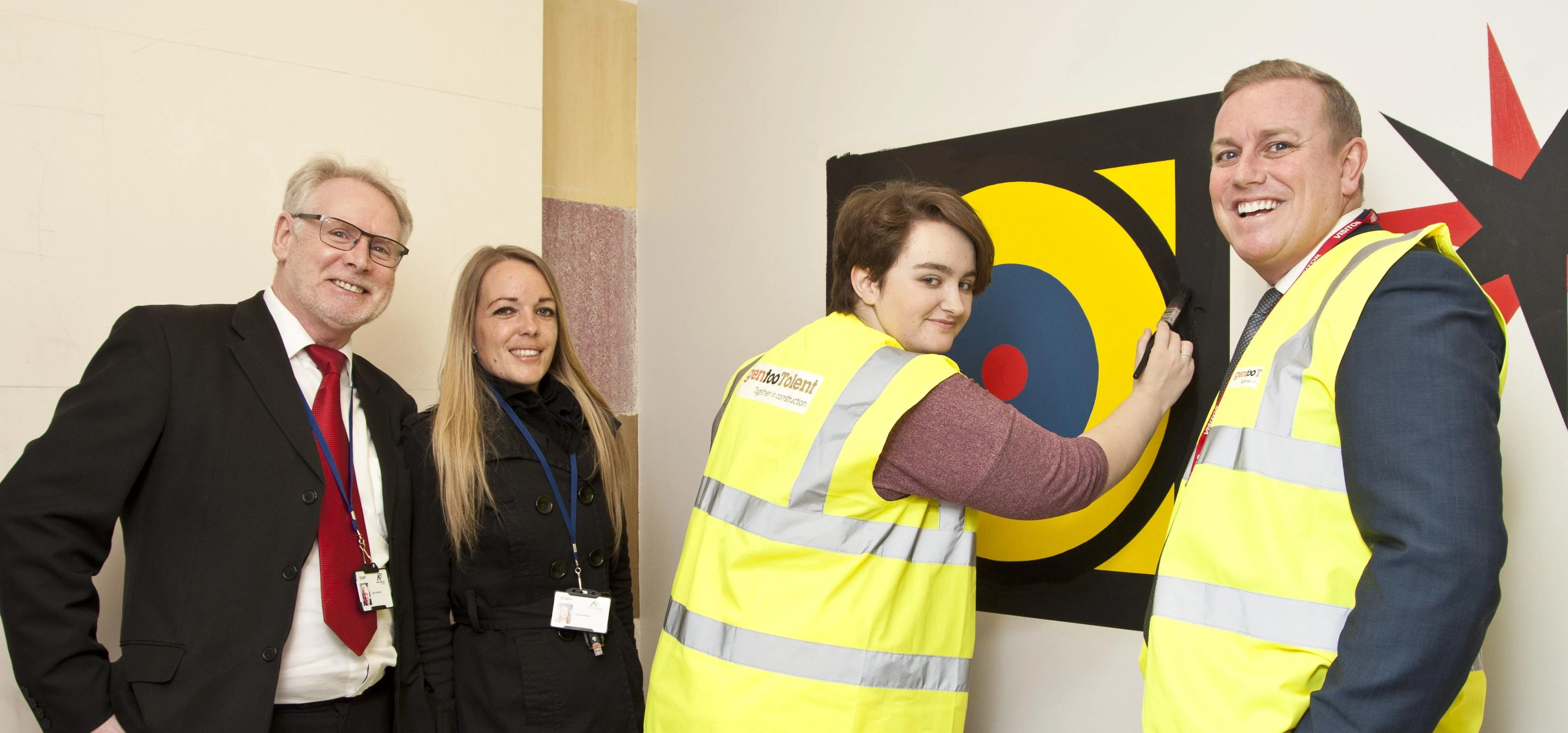 From left to right: John Johnson Placement Officer for Construction and Engineering at Northumberlan