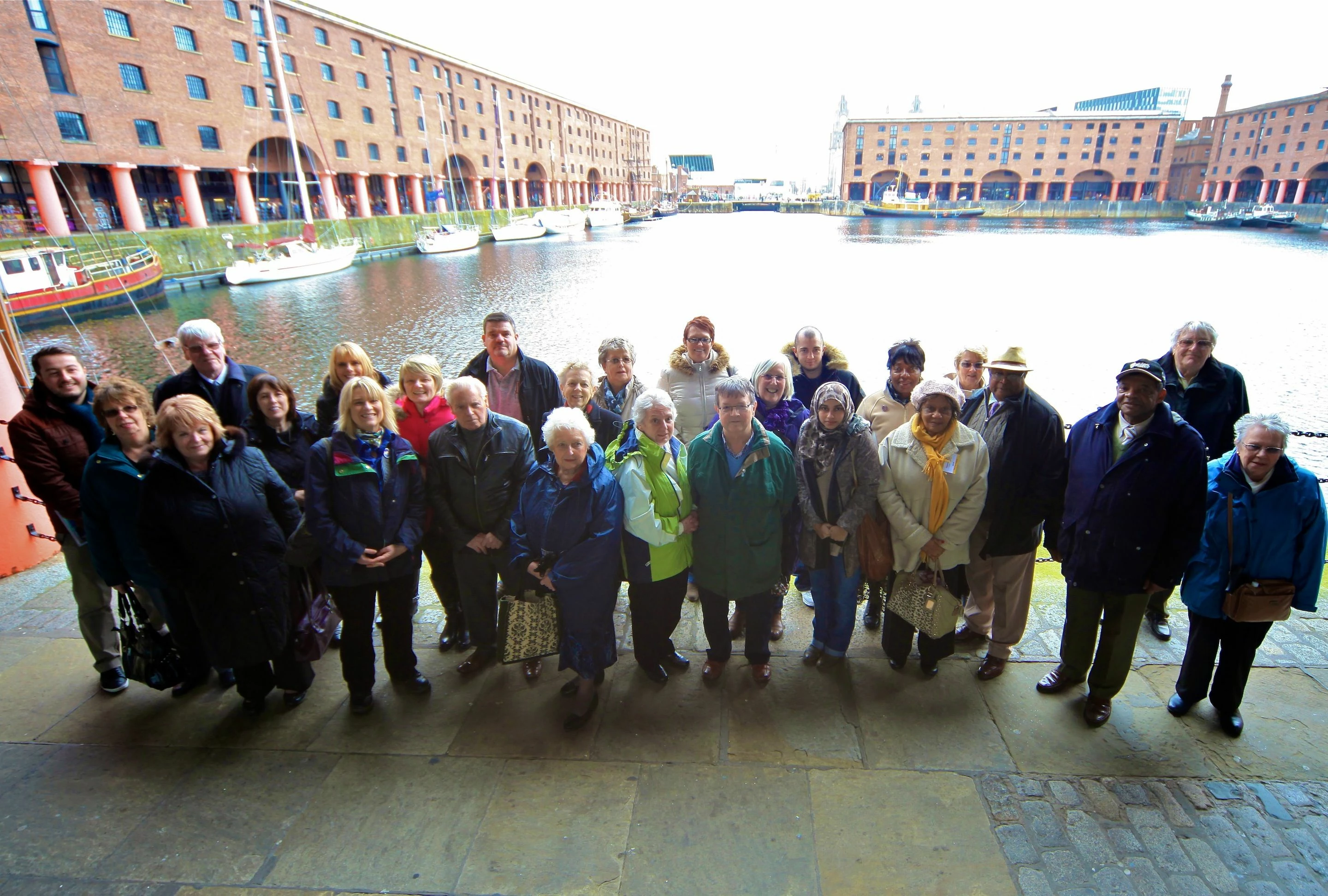 Group travellers visit Albert Dock