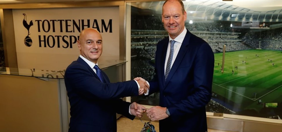Spurs Chairman Daniel Levy with Mace Chief Executive Mark Reynolds.