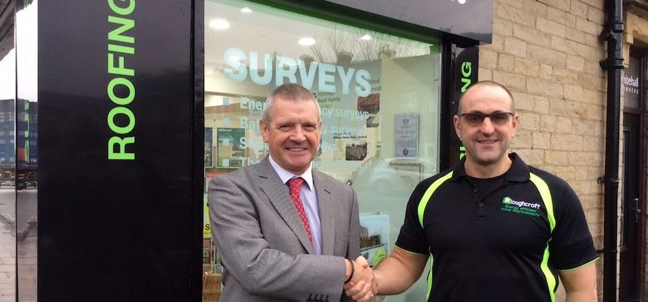 Keith Kershaw, acquisition director at Avonside, with Chris Hopkins, founder of Ploughcroft.