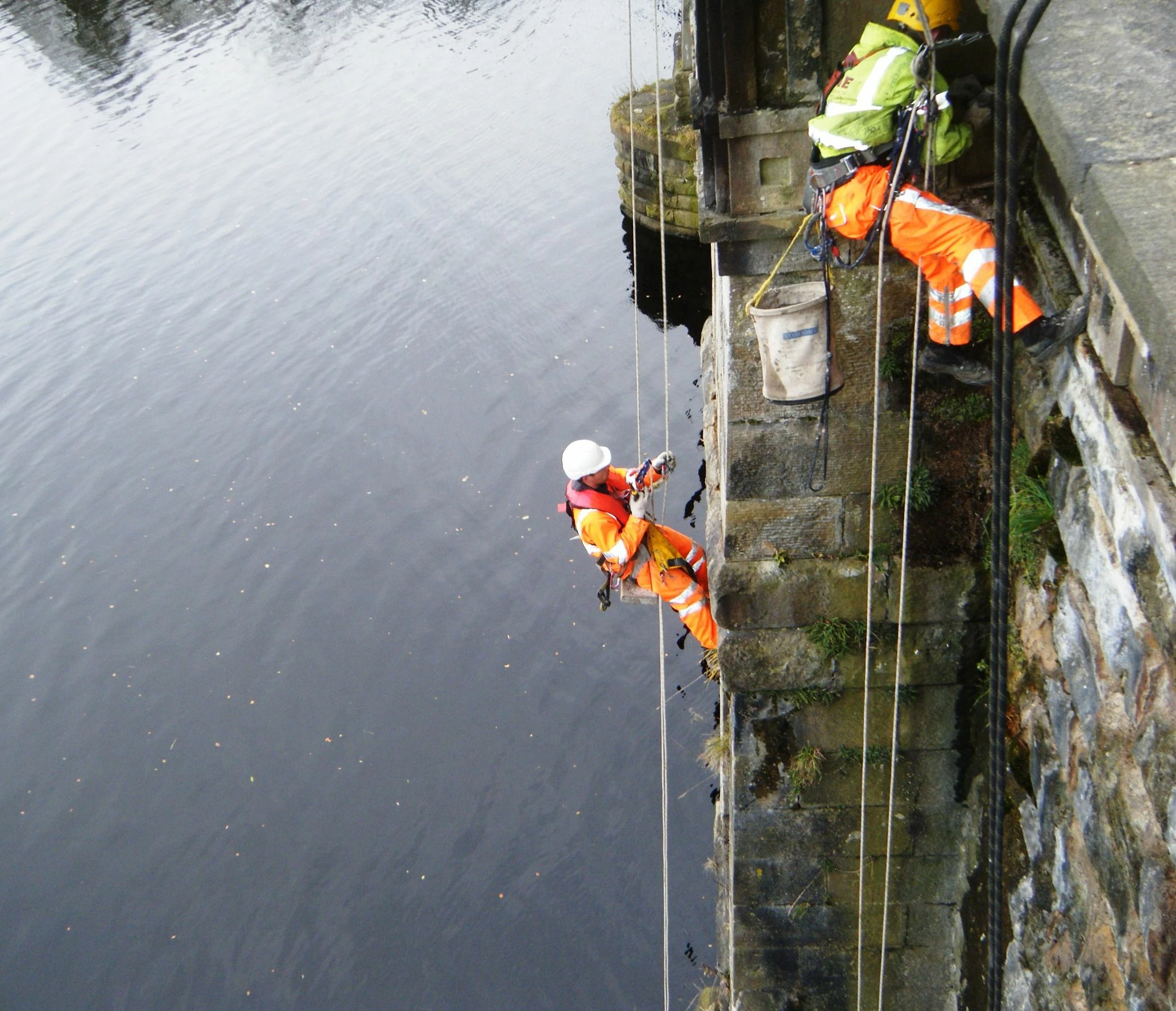 Works taking place at Lune Aqueduct in 2012