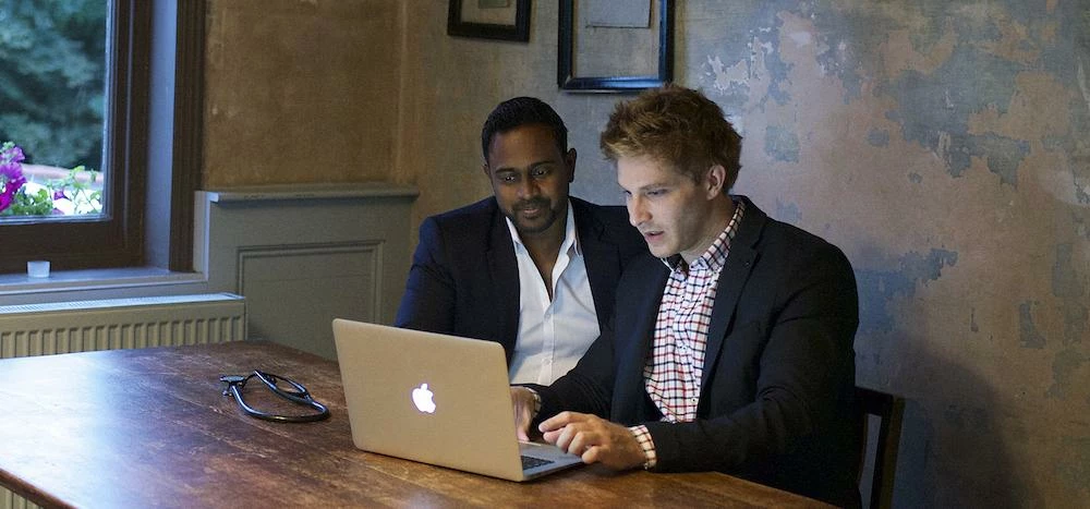 Doctaly co-founders Ben Teichman and Dr Dinesh Silva.