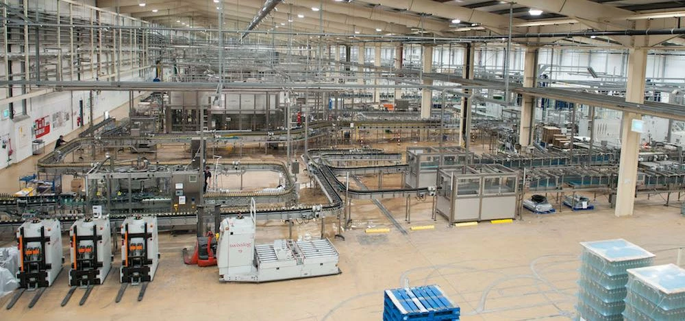 The filling hall at Encirc's Elton facility