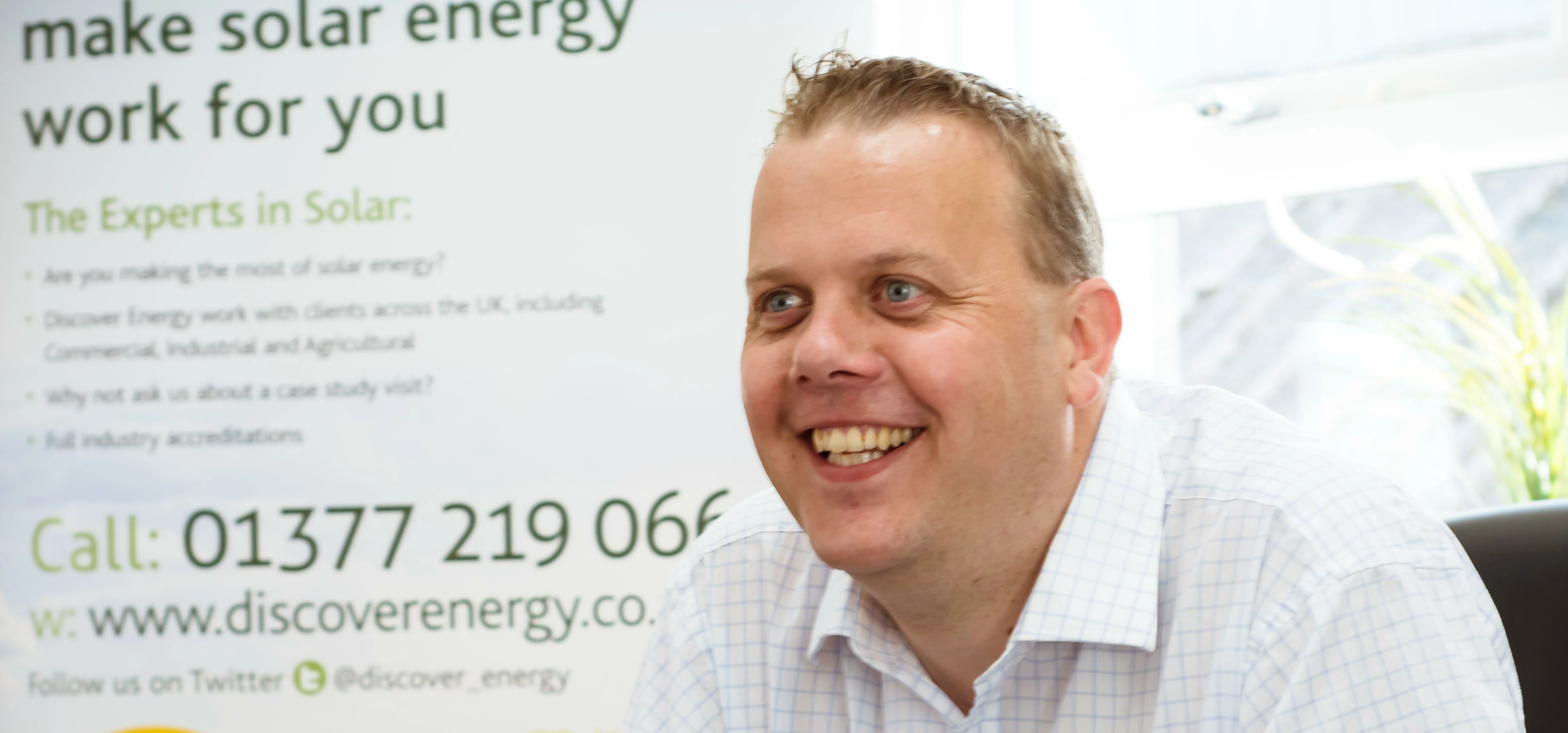 Martin Bleasby  of solar PV panel installers Discover Energy