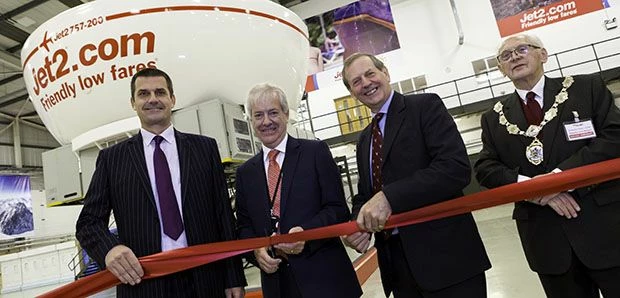 L-R Steve Heapy (chief executive), Ian Doubtfire (managing director), Robin Evans (flight operations