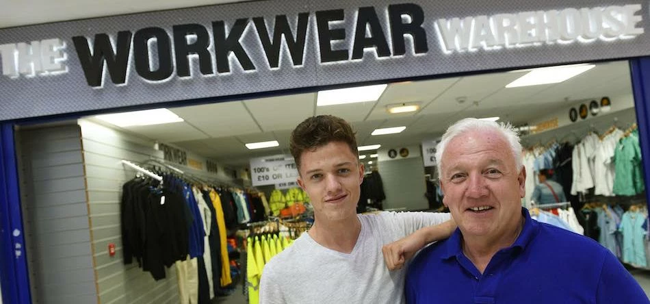 Owner Martin Murphy with his 15-year- old son Rory, who came up the name of his new business,  The W