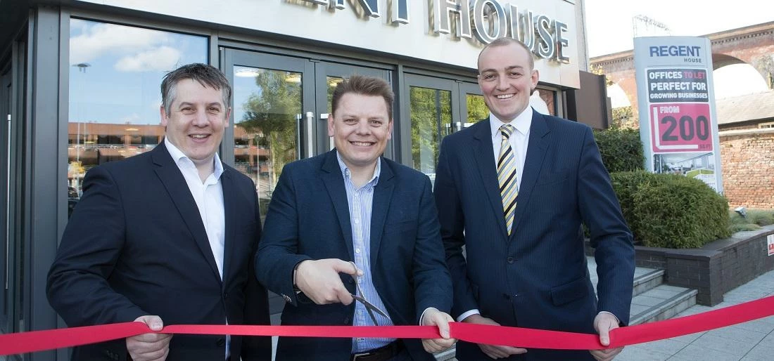 Capita Travel & Events Head of Facilities SH&E Mike Woodhouse (left) with CEO James Parkhouse and Or