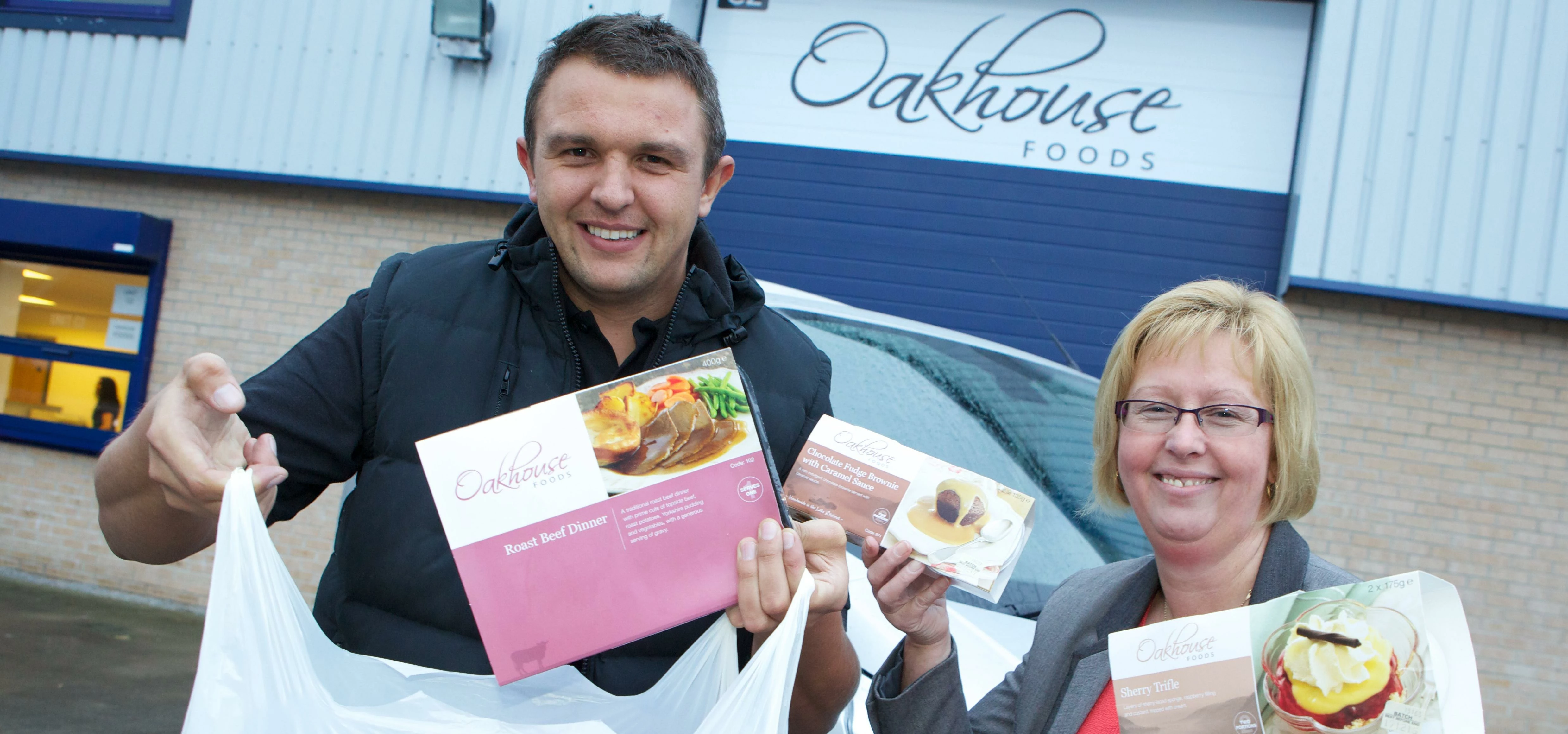 Oakhouse Foods' Matthew Brennand with NatWest relationship manager Teena Wallace