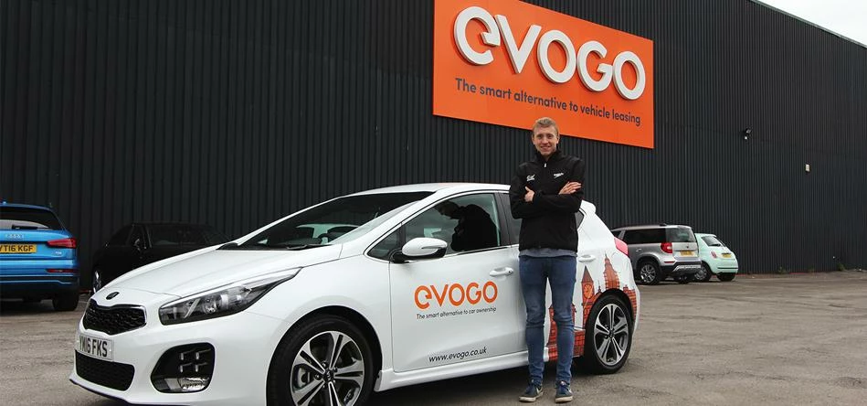 Max Litchfield with his new EVOGO sponsored Kia Cee’d GT Line 