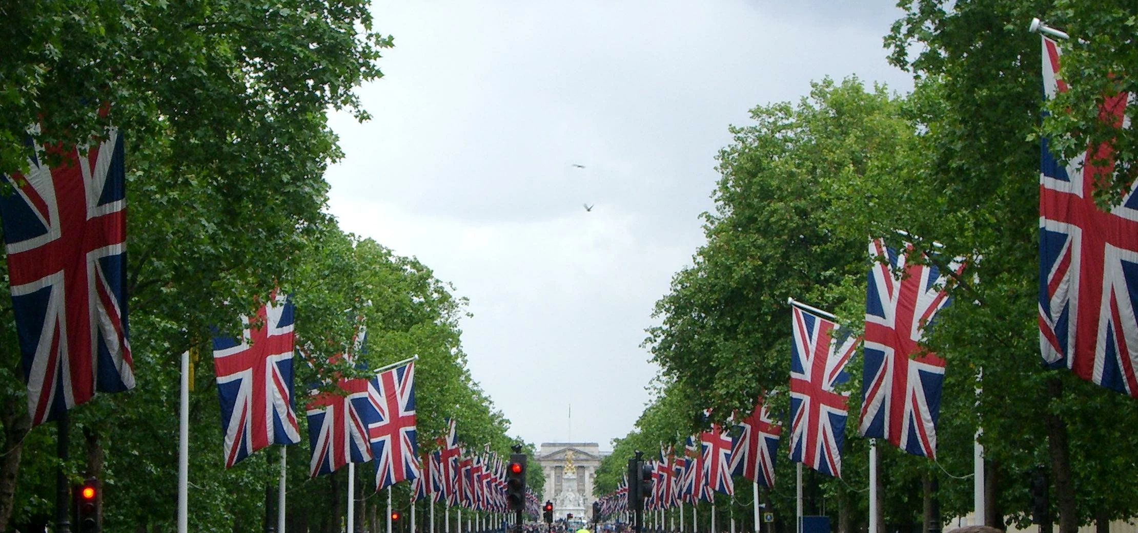 Union flags on The Mall, London