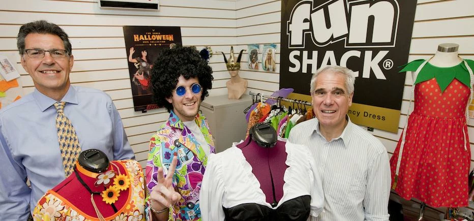 Chamber International senior export adviser, David Attia, Fun Shack (UK ) Ltd employee, Jonathan Pea