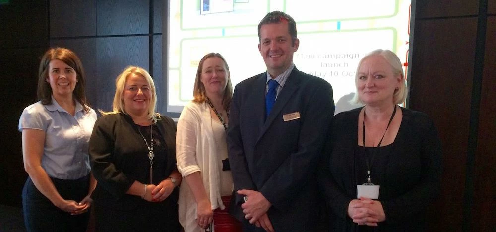 L-R: Suzanne Grant of Merseyrail; Julie Johnson, Commercial District BID operating board member; Cat