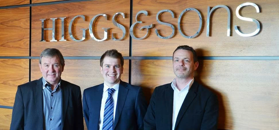 Tony McDowell, MD of Encription; Jamie Partington of Higgs & Sons; Campbell Murray, technical direct