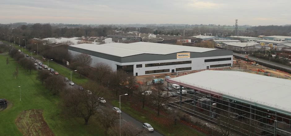 The new single-storey 105,000 sq ft manufacturing and distribution facility. 