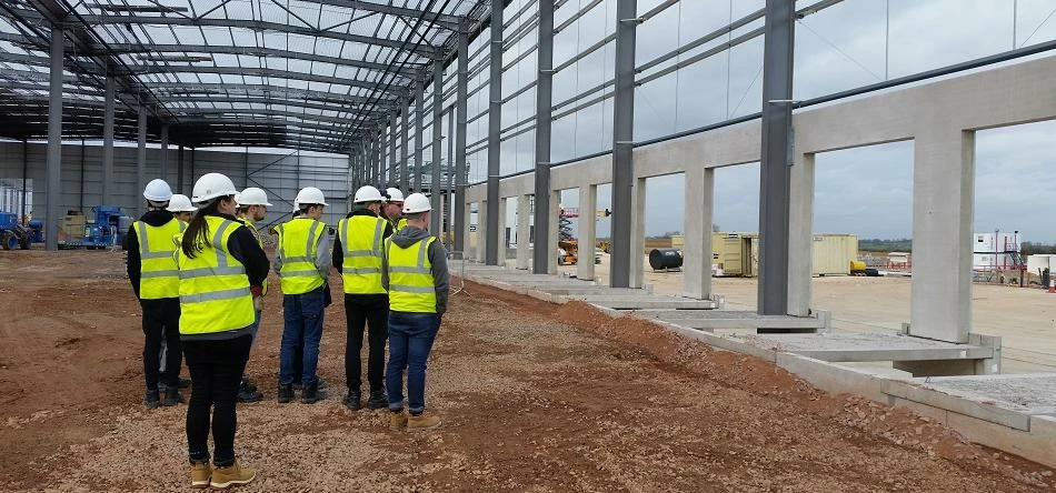 Apprentices gain experience of visiting a live construction site, thanks to Fusion21’s Construction 